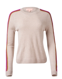 Product image thumbnail - Lisa Todd - Taupe Multi Stripe Cashmere Sweater
