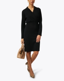 Look image thumbnail - Allude - Black Wool Cashmere Wrap Dress