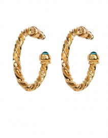 Product image thumbnail - Gas Bijoux - Torride Gold Intertwined Braided Hoop Earrings