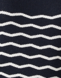 Fabric image thumbnail - Blue - Navy Wave Stripe Cotton Sweater