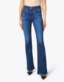 Front image thumbnail - Veronica Beard - Beverly Bright Blue High Rise Flare Stretch Jean