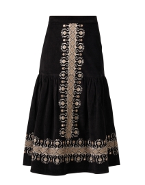 Adelle Black Corduroy Skirt