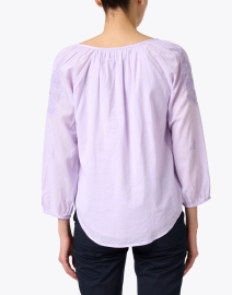 Back image thumbnail - Roller Rabbit - Malm Lavender Embroidered Top