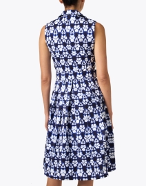 Back image thumbnail - Samantha Sung - Audrey Blue and White Shibori Print Dress