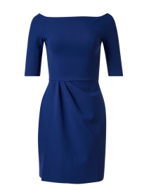Product image thumbnail - Chiara Boni La Petite Robe - Yila Blue Stretch Jersey Dress