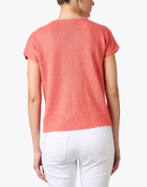 Back image thumbnail - Kinross - Coral Linen Sweater