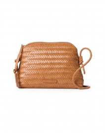 Product image thumbnail - Loeffler Randall - Mallory Cognac Woven Leather Crossbody Bag