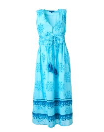 Product image thumbnail - Ro's Garden - Dorada Blue Print Cotton Dress