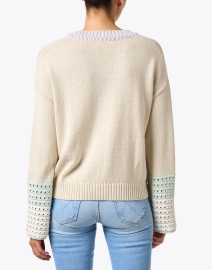 Back image thumbnail - Lisa Todd - Cream Multi Cotton Blend Sweater