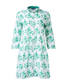 Ro's Garden - Deauville Green and White Print Shirt Dress
