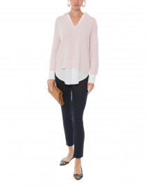 Look image thumbnail - Brochu Walker - Paloma Pink Sweater with White Underlayer