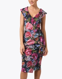 Front image thumbnail - Chiara Boni La Petite Robe - Fiynorc Multi Floral Stretch Jersey Dress