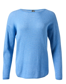 Product image thumbnail - Margaret O'Leary - Blue Cotton Waffle Top