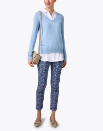 Look image thumbnail - Repeat Cashmere - Blue Cotton Blend Sweater