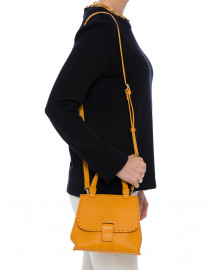 Orleans Mini Yellow Pebbled Leather Handbag