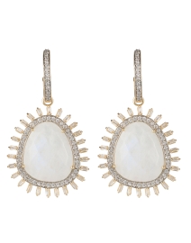 Moonstone and Crystals Drop Earrings