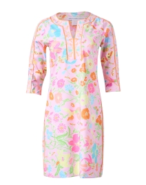 Product image thumbnail - Gretchen Scott - Pink Floral Printed Jersey Dress