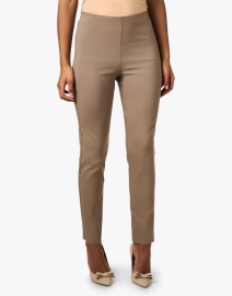 Front image thumbnail - Equestrian - Milo Light Brown Stretch Pant