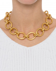 Catalina Large Link Gold Necklace