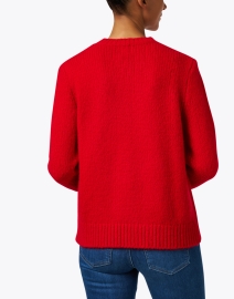 Back image thumbnail - Ines de la Fressange - Laia Red Wool Blend Sweater