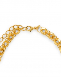 Kenneth Jay Lane - Gold Circular Rounded Chain Link Necklace