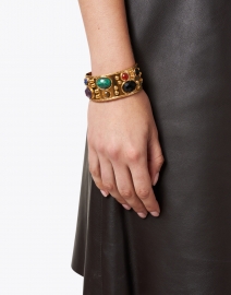 Look image thumbnail - Sylvia Toledano - Faceted Byzance Multi Stoned Cuff Bracelet