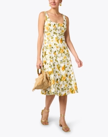 Look image thumbnail - L.K. Bennett - Ursula Yellow Floral Cotton Dress