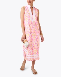 Look image thumbnail - Sail to Sable - Pink Ikat Print Cotton Tunic Dress