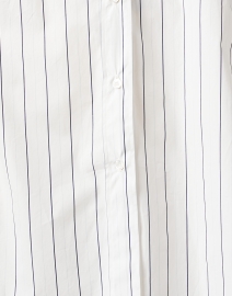 Fabric image thumbnail - Weekend Max Mara - Corolla White Striped Silk Panel Blouse 