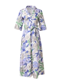 Product image thumbnail - WHY CI - Iris White and Purple Floral Cotton Dress
