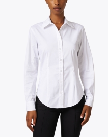 Front image thumbnail - Finley - Johnny White Stretch Cotton Shirt