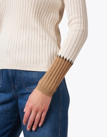 Extra_1 image thumbnail - Lisa Todd - Beige Multi Cotton Cashmere Sweater