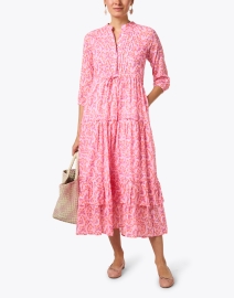 Look image thumbnail - Banjanan - Bazaar Pink Peony Print Dress