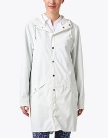 Front image thumbnail - Rains - Long White Raincoat 