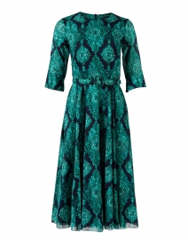 Aster Indigo and Turquoise Print Cotton Dress