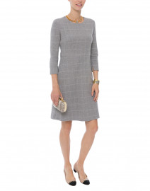 Grey and White Check Cotton Dress