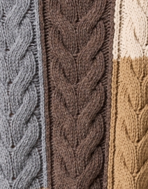 Fabric image thumbnail - Weekend Max Mara - Ghinea Multi Patchwork Wool Sweater