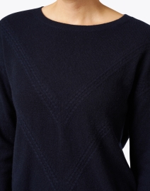 Extra_1 image thumbnail - Repeat Cashmere - Navy Chevron Cashmere Sweater