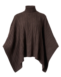 Perry Brown Cotton Cashmere Poncho