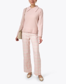 Look image thumbnail - Madeleine Thompson - Isidore Pink Collared Sweater