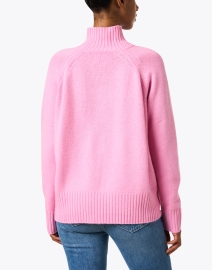 Back image thumbnail - Allude - Pink Wool Cashmere Sweater
