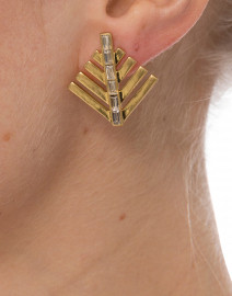 Cascadia Gold Pine Stud Earrings