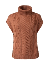 Product image thumbnail - Repeat Cashmere - Brown Wool Turtleneck Top