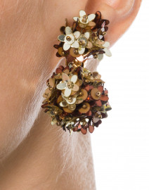 Mika Gold Sequin Drop Earrings