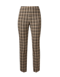 Product image thumbnail - Peace of Cloth - Emma Neutral Plaid Pull On Pant