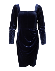 Product image thumbnail - Shoshanna - Soho Navy Stretch Velvet Dress