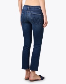 Back image thumbnail - Mother - The Insider Dark Wash Ankle Jean