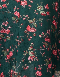 Fabric image thumbnail - L.K. Bennett - Angelica Green Floral Silk Dress