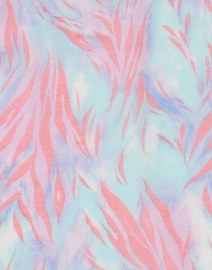Fabric image thumbnail - Leggiadro - Coral Wispy Tiger Print Modal and Linen Scarf