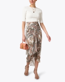 Look image thumbnail - Veronica Beard - Sira Multi Print Silk Skirt